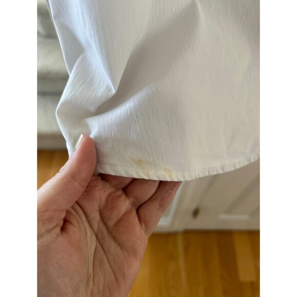 Lululemon Airing Easy White Short Sleeve Button Down Shirt Flaw - Picture 2 of 6